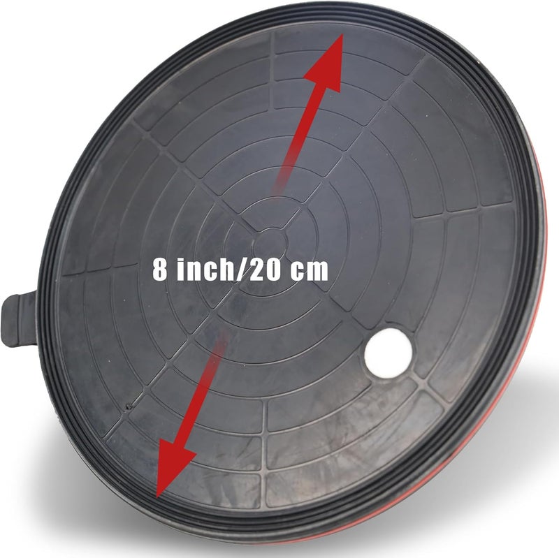HERZO 8" Glass Suction Cup with Pressure Gauge, 220lbs Heavy Duty Vacuum Suction Cup Vacuum Glass Lifter for Tiles, Windshield, Window, Granite, Marble - Image 3